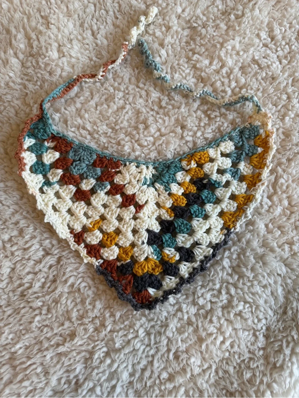 Handmade Crochet Dog Bandana
